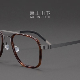 孙红雷同款 眼镜框镜架男款日本超轻纯钛近视飞行员款复古气质潮