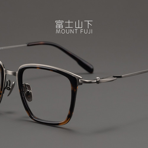 155mm大脸眼镜框男款超轻纯钛眼镜架近视可配男士气质简约大方框
