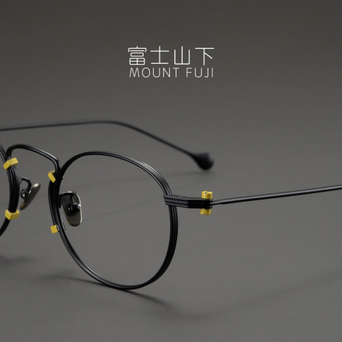 纯钛复古高度数日系手工眼镜框