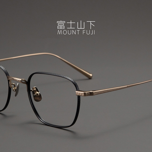 气质复古方框潮 日本超轻纯钛眼镜架近视男士 玉树临风 眼镜框男款