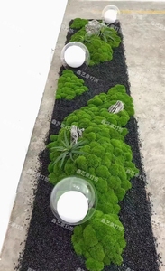仿生植物造景仿真苔藓景观灯球软装落地绿植亚克力防水走廊草平灯