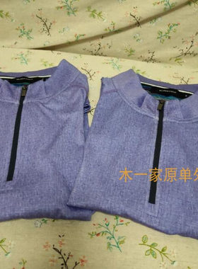 春秋薄款轻奢高尔夫品牌套头长袖T恤POLO衫 蓝色 满58元包邮