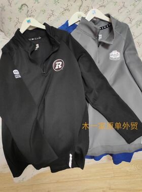 2025春秋男式橄榄球服运动健身长袖卫衣上衣黑色 满58包邮