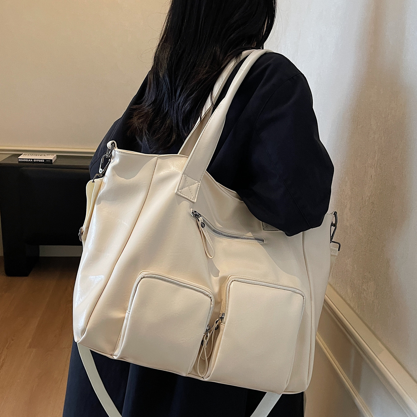 百搭森系文艺大包包女2025新款韩版高级感托特包时尚大容量单肩包