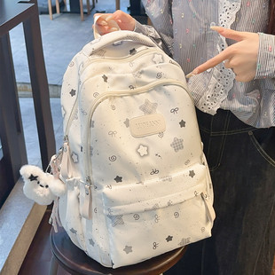 韩系书包初中女生ins小众高颜值背包高中生大容量轻便少女双肩包