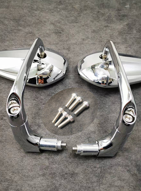 姜戈RA踏板车哈雷750ROD摩托车改装手把镜复古反光镜后视镜倒车镜