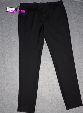 DMS(38男装春夏秋薄西裤 时尚上班休闲长裤 潮牌黑色修身裤子3157
