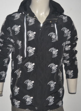 CPY男装秋冬连帽夹克衫 时尚个性碎花绣花茄克衫 潮牌收脚外套