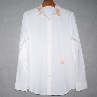 KL男装四季翻领长袖衬衫开胸衫