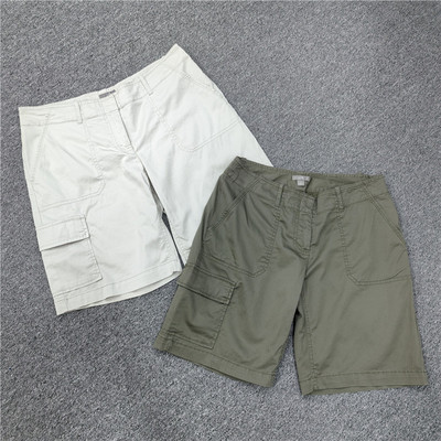 外贸原单大码女士夏装短裤多口袋休闲裤宽松直筒弹力五分裤 200斤