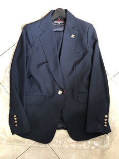 成都职业套装女生西装黑色西装灰色职业装深蓝工作服上班套装女装