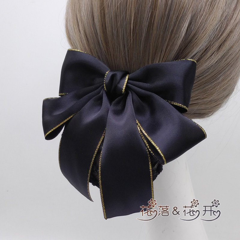 原创手工蝴蝶结发夹发网护士头花医用职业飘带金边纯色工装上班族,饰品/流行首饰/时尚饰品新,发饰,淘宝优惠券,粉丝福利购,淘宝优惠卷