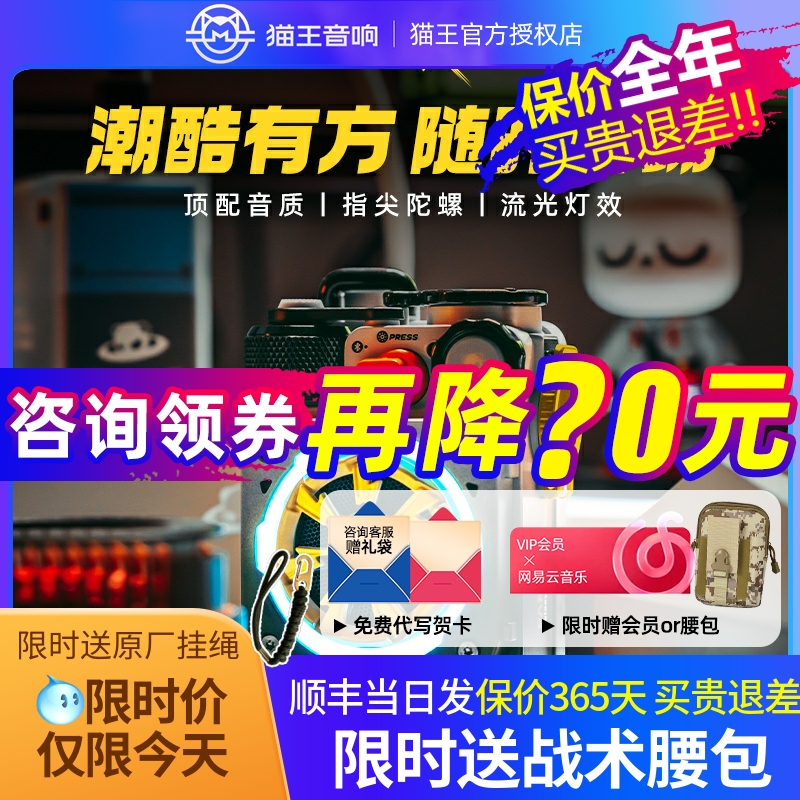 猫王音响户外便携充电款RGB灯光