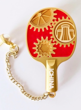 正品WTT北京大满贯国家队乒乓球徽章限量版金属胸针周边纪念礼品