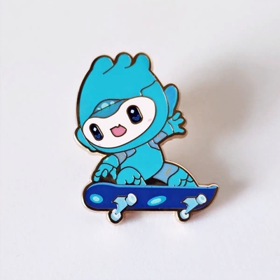 正品杭州亚运会运动姿势徽章pin金属胸针吉祥物周边纪念礼品收藏