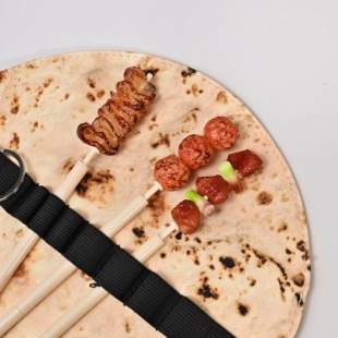 新款印度飞饼煎饼笔袋小众烤串笔创意搞怪卷饼学生笔袋初中生笔袋