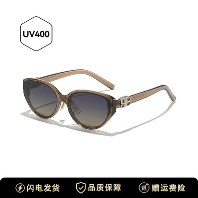 TR90硅胶鼻托猫眼框墨镜