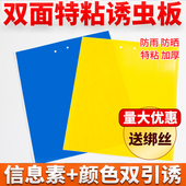 粘飞虫纸蓝板沾虫板黄板双面粘虫板诱虫板果园果蝇贴黏虫板针蜂贴