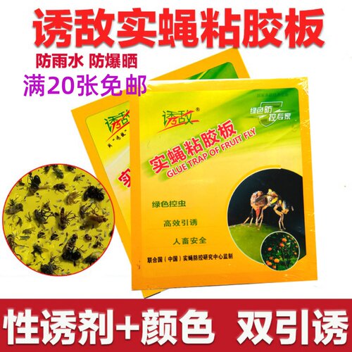 诱敌实蝇粘胶板针蜂贴果实蝇诱粘