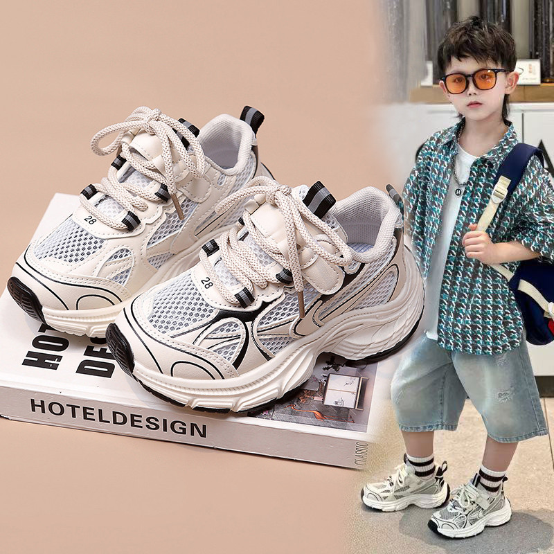 轻便儿童老爹鞋中大男女童运动鞋子2025春秋季新款大码男宝跑步鞋