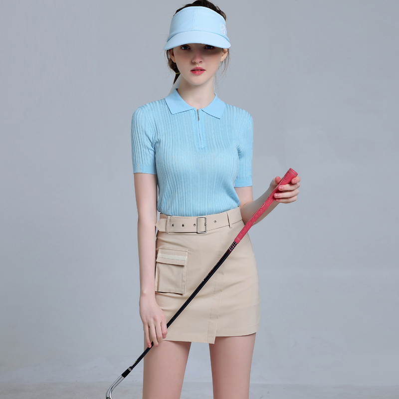 打高尔夫球女装裙套装夏季球服网红新款2023高端球服上衣针织衫