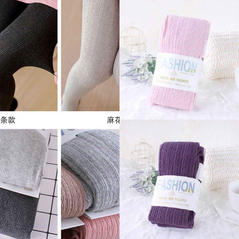 袋装日韩加厚连裤袜子踩脚打底袜裤精梳棉针织袜麻花条纹包邮