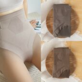 女外穿加绒加厚鱼骨银丝高腰收腹面膜一体裤 袋装 空姐灰透肤打底裤