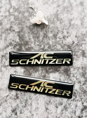 适用于宝马改装AC schnitzer金属装饰贴AC镍合金汽车三角窗贴纸