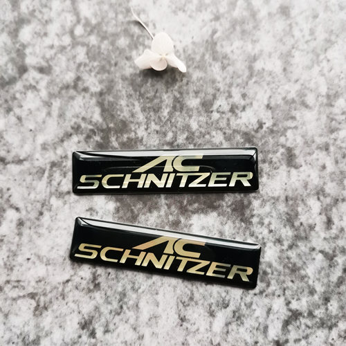 适用于宝马改装AC schnitzer金属装饰贴AC镍合金汽车三角窗贴纸