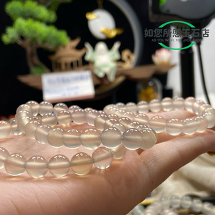 天然香槟金玛瑙手串马料香槟金蜂蜜色手链高冰香槟色女款 百搭手串