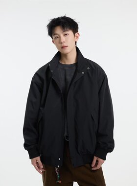 2026新款春秋季男士夹克韩版休闲简约立领百搭高级感时尚潮流外套