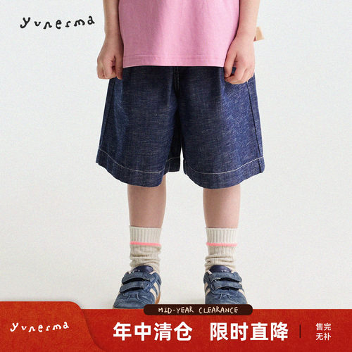 允儿妈女童夏季新款百搭牛仔短裤