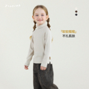 儿童秋冬洋气T恤宝宝上衣 百搭纯色高领打底衫 允儿妈女童冬季 新款