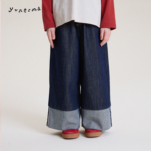 薄款 儿童洋气休闲裤 直筒牛仔裤 阔腿裤 允儿妈女童2026新款 宝宝春季