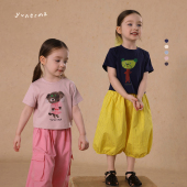 可爱卡通短袖 允儿妈女童夏季 T恤宝宝上衣潮 原创插画师合作款