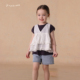 儿童上衣 洋气娃娃衫 允儿妈女童2025新款 韩系花边吊带背心宝宝夏季