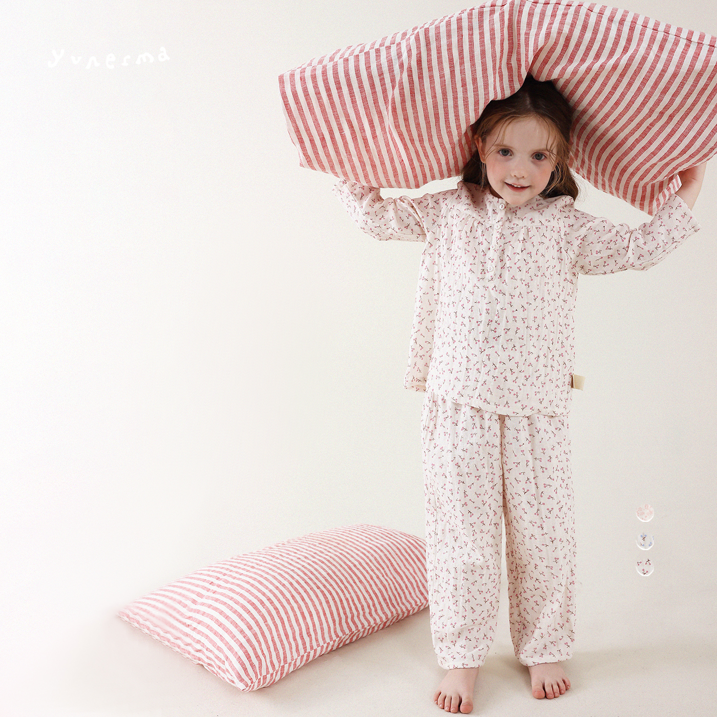 允儿妈碎花上衣裤子家居服套装