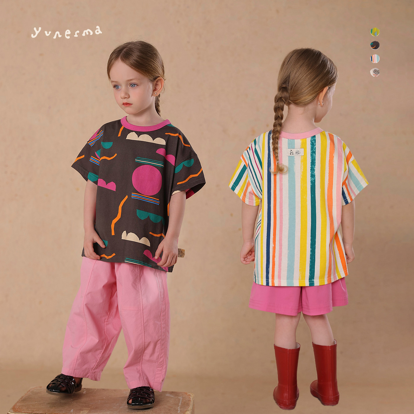 允儿妈女童日系可爱满印短袖T恤