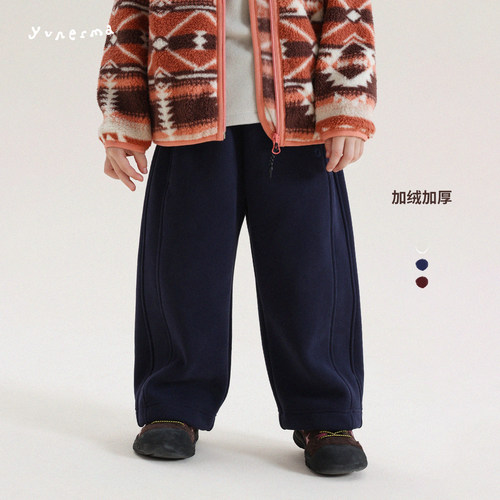 幼儿园宝宝加绒休闲卫裤加厚裤子