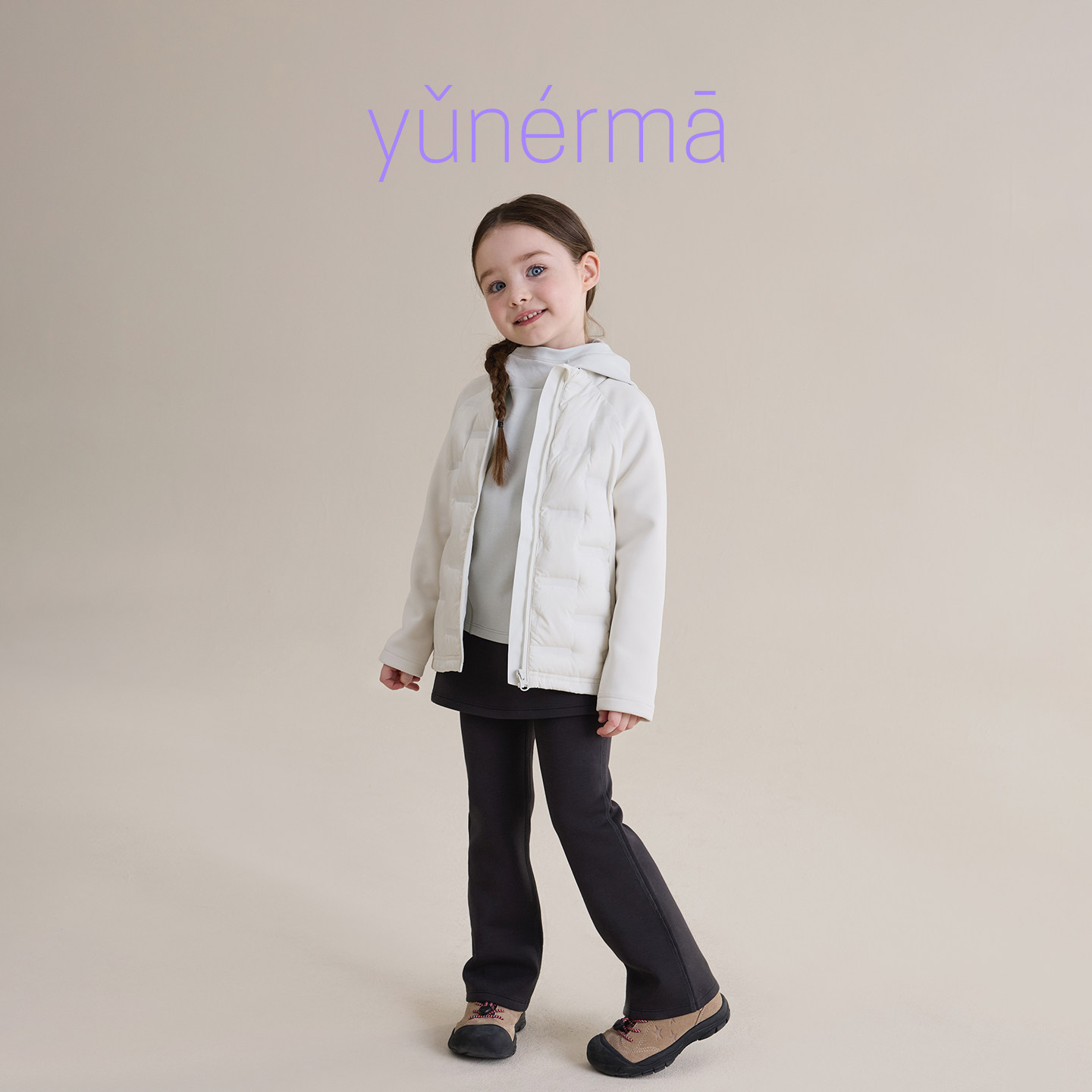 允儿妈女童立领羽绒服羽绒内胆图片