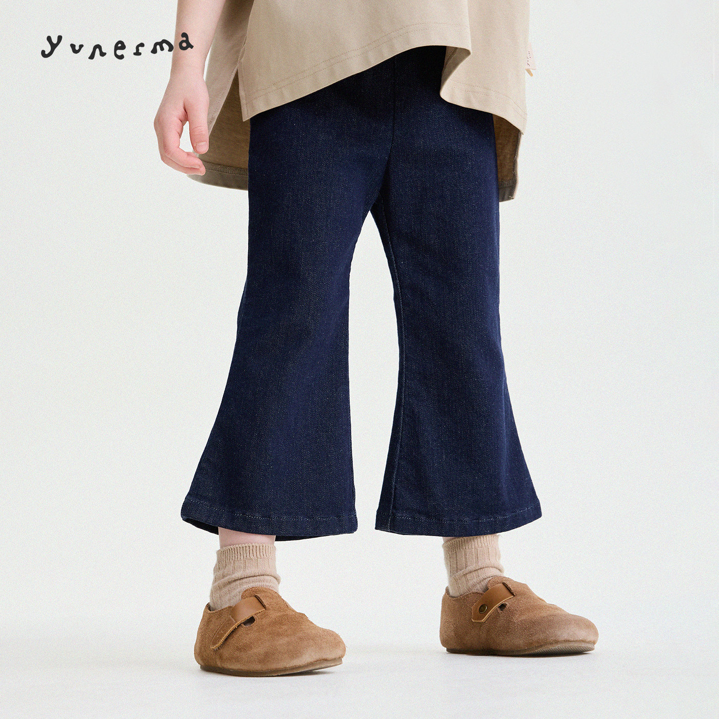 允儿妈女童夏季薄款8分微喇牛仔裤儿童2026新款休闲裤宝宝裤子潮