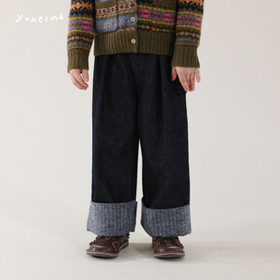 新款 宝宝休闲裤 百搭磨毛牛仔裤 加厚直筒裤 儿童时尚 允儿妈女童冬季