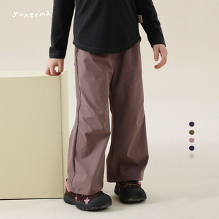 兒童長褲 允兒媽女童秋季 潮 休閑褲 寶寶時尚 新款 百搭戶外山系運動褲
