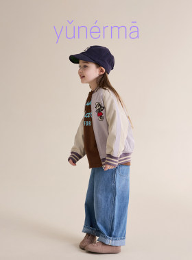 允儿妈女童小众刺绣棒球服外套