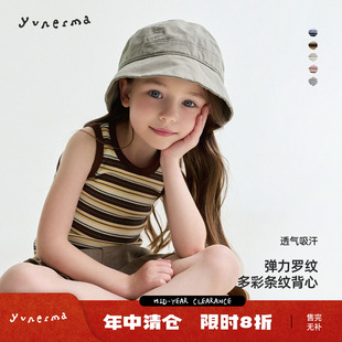 宝宝2026夏季百搭条纹背心允儿妈女童新款洋气吊带儿童透气上衣潮
