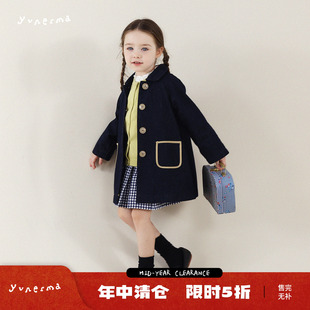 允儿妈女童2025春季新款小众简约牛仔外套宝宝时尚风衣儿童上衣潮