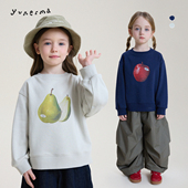 套头衫 水果印花卫衣允儿妈女童2026时尚 宝宝洋气上衣 新款 宝宝春季