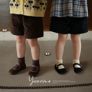 洋气纯棉裤 宝宝幼儿园百搭简约丝绒短裤 允儿妈女童儿童四季 子潮