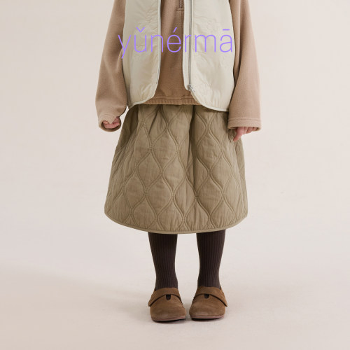 允儿妈女童冬季夹棉百搭半身裙