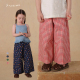 百搭休闲裤 允儿妈女童夏季 宝宝幼儿园2025新款 碎花格子防蚊裤 薄款